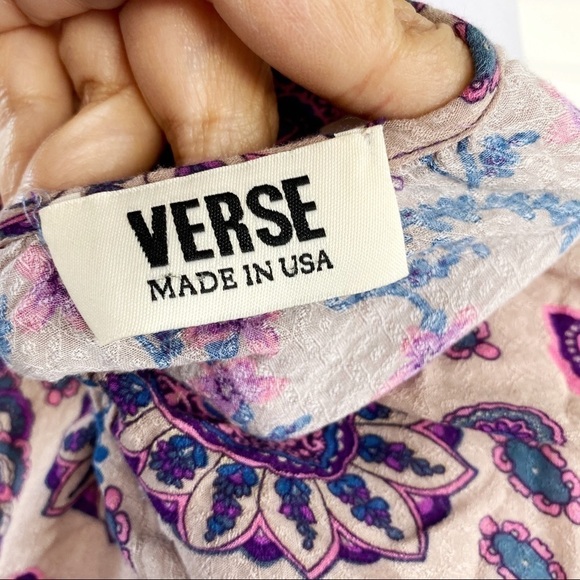 Floral Boho print blouse Verse Size M - Picture 5 of 8